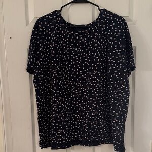 Navy Blue GAP Floral Women's Top XXL